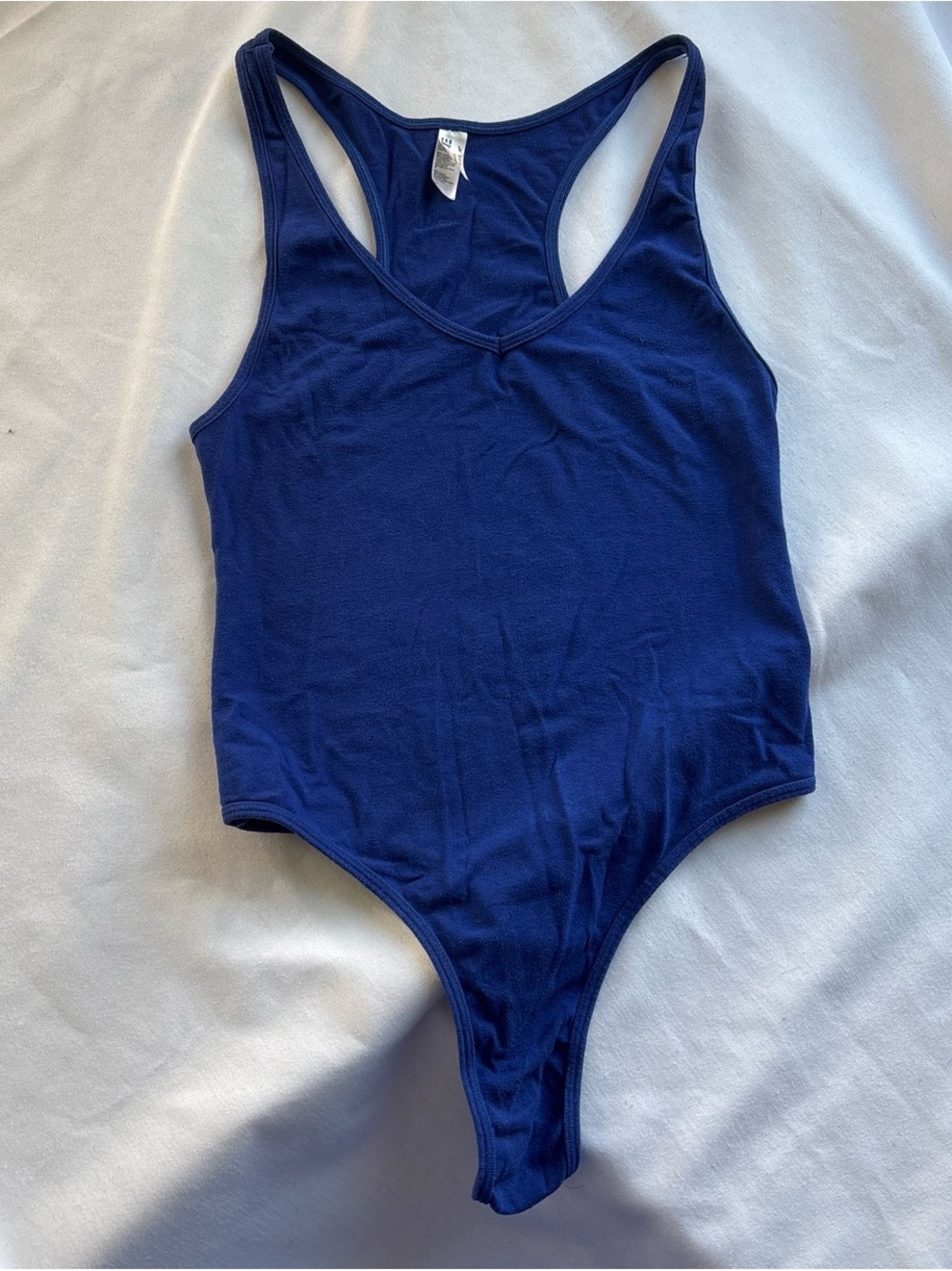 Navy Blue Racerback Bodysuit